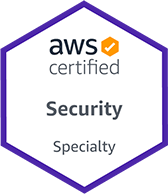 AWS Certified Security - Specialty badge.