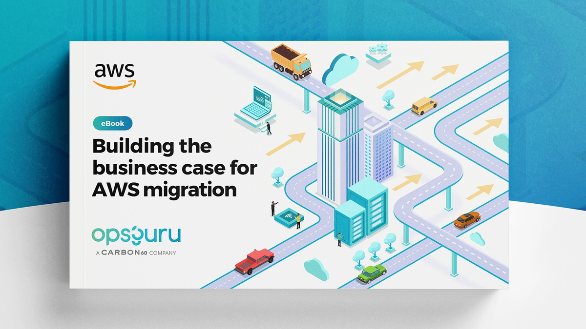 An image of a building and cars to represent an OpsGugu case study on building the business case for AWS migration.